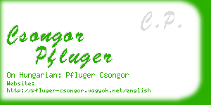 csongor pfluger business card